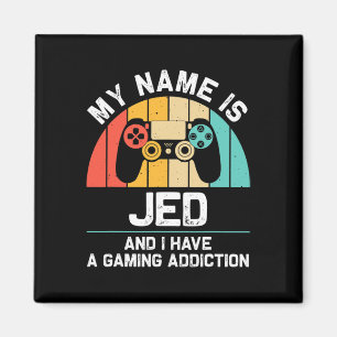 Jed Gift Name Personalized Funny Gaming Geek Birth Magnet