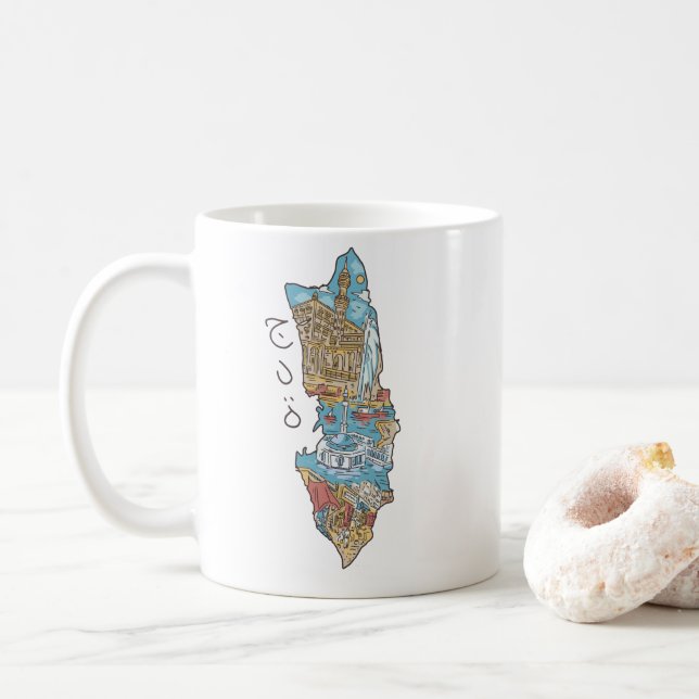 JEDDAH SAUDI ARABIA LANDSCAPE COFFEE MUG (With Donut)