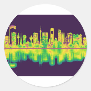 Jeddah Saudi Arabia Skyline Classic Round Sticker