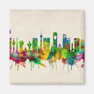 Jeddah Saudi Arabia Skyline Magnet