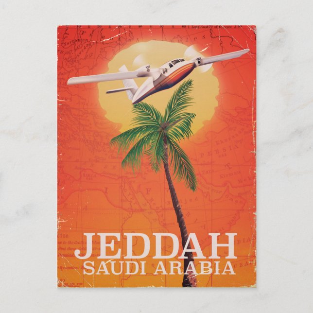 Jeddah Saudi Arabia Vacation poster Postcard (Front)