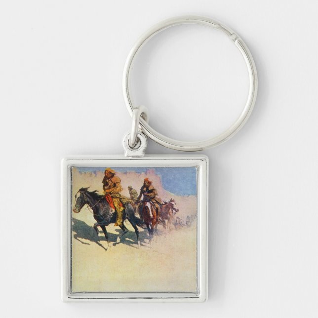 Jedediah Smith making his way across the desert Keychain (Front)