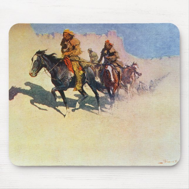 Jedediah Smith making his way across the desert Mouse Pad (Front)