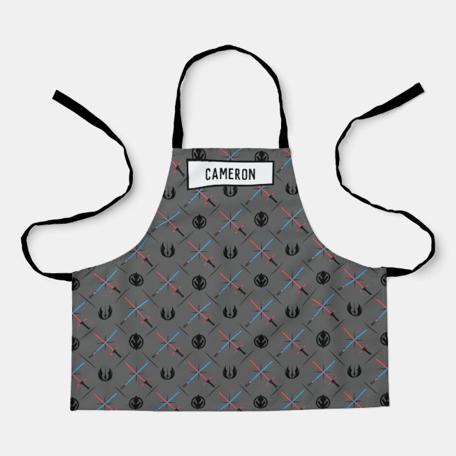 Jedi Vs Sith Lightsaber & Logo Pattern Apron (Front)