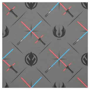 Jedi Vs Sith Lightsaber & Logo Pattern Fabric