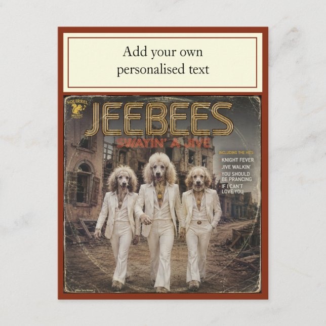 Jeebees Album: a Parody Advice Card (Front)