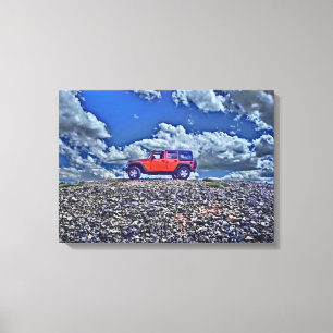 Jeep Adventure mountain canvas Print