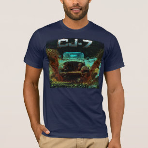Jeep CJ7 Hitting the Mud Scene T-Shirt