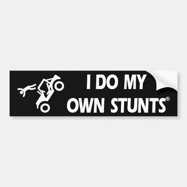 Jeep My Own Stunts Bumper Sticker (Front)