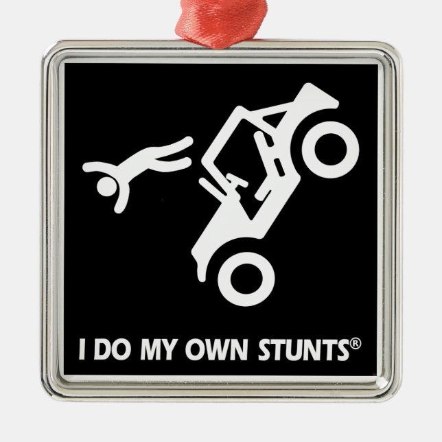 Jeep My Own Stunts Metal Ornament (Front)