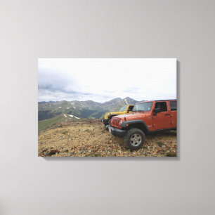 Jeep Rubicon mountain scenic canvas Print