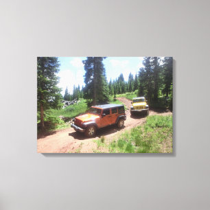 Jeep rubicon moutain adventure canvas print