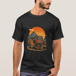 Jeepney Bicol Mayon Volcano Philippines Racing Clu T-Shirt