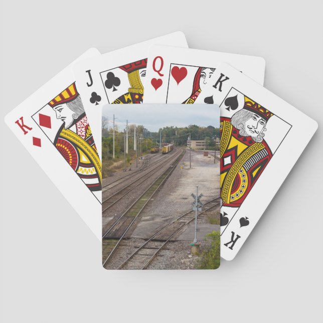 Jeff City Railroad Tracks Playing Cards (Back)