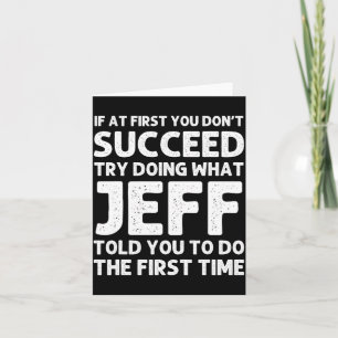Jeff Gift Name D Birthday Funny Christm  Card