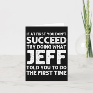 Jeff Gift Name Personalized Birthday Funny Christm Card