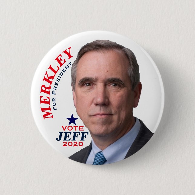 Jeff Merkley for President 2 Inch Round Button (Front)