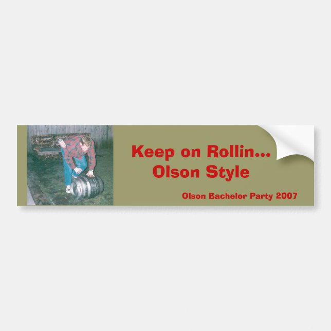 Jeff Olson Wedding Bumper Sticker (Front)