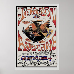 Jefferson Air Plane 1966 Concert Poster Print 1