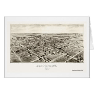 Jefferson, carte panoramique de l'OH - 1901
