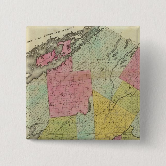 Jefferson County 2 Inch Square Button (Front)