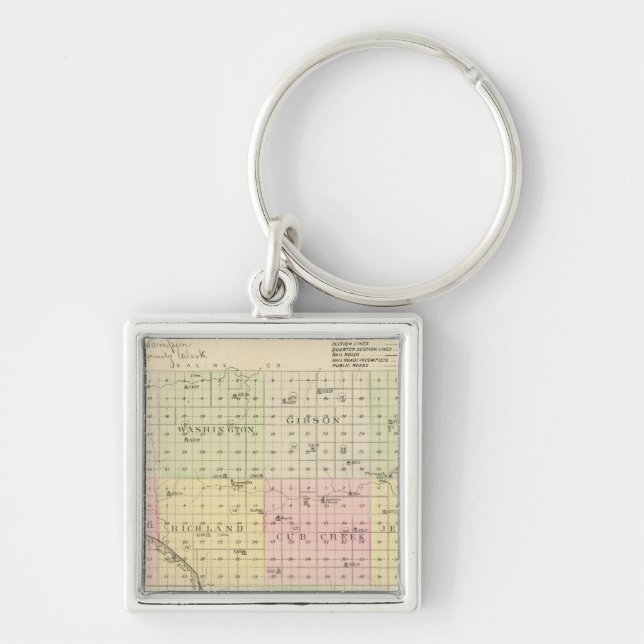 Jefferson County, Nebraska Keychain (Front)