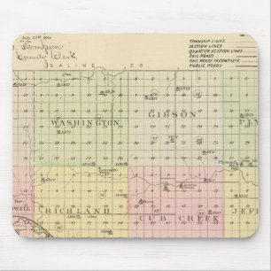 Jefferson County, Nebraska Mouse Pad