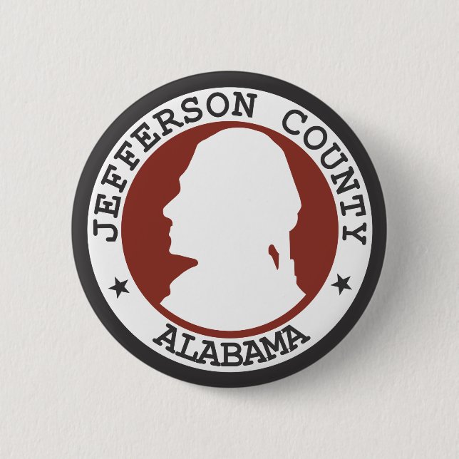 Jefferson county seal 2 inch round button (Front)