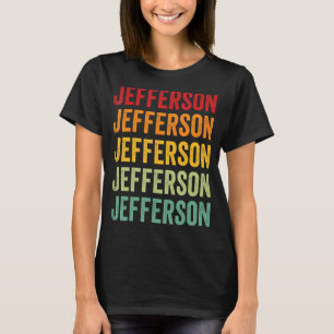 Jefferson County Washington Rainbow Text Design T-Shirt
