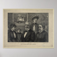 Jefferson Davis and Family Lithograph Print