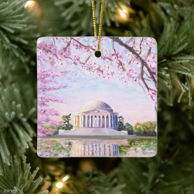 Jefferson Memorial Cherry Blossoms Ornament (Tree)