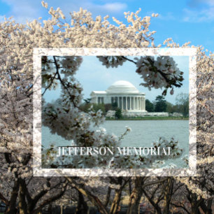 Jefferson Memorial, Cherry Blossoms, Tidal Basin Postcard