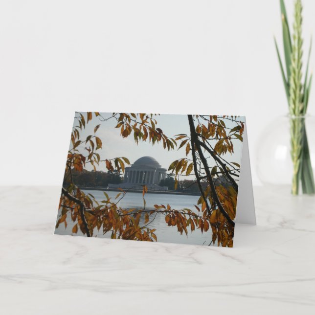 Jefferson Memorial in the Fall Card (Front)