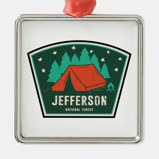 Jefferson National Forest Camping Metal Ornament (Front)
