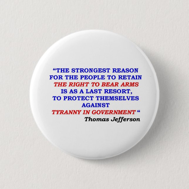jefferson quote 2 inch round button (Front)