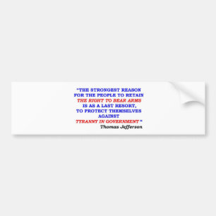 jefferson quote bumper sticker