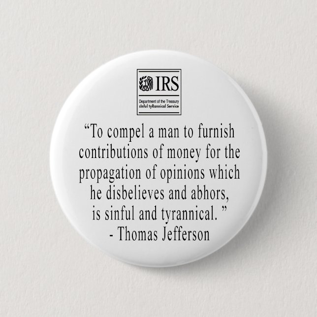 Jefferson Quote button (Front)