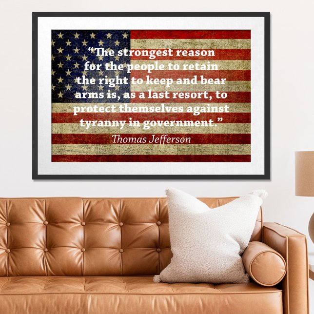 Jefferson: Right to bear arms Poster (Patriotic Poster)