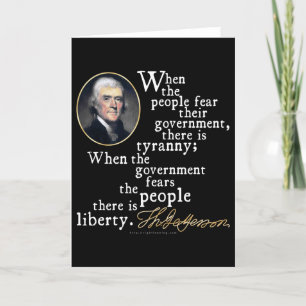 Jefferson Tyranny-Liberty Quote Card