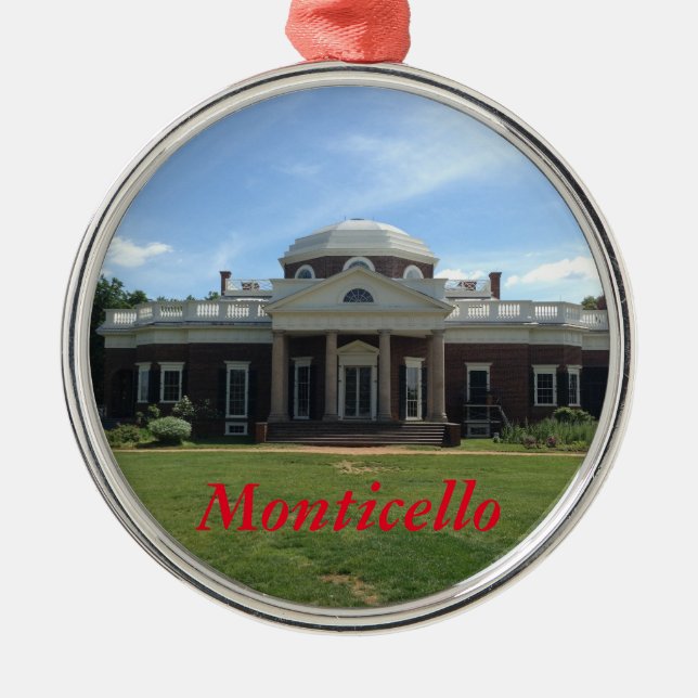 Jefferson's Monticello Ornament (Front)