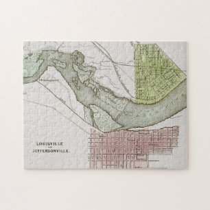 JEFFERSONVILLE, INDIANA: MAP JIGSAW PUZZLE
