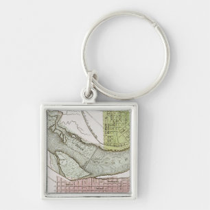 JEFFERSONVILLE, INDIANA: MAP KEYCHAIN