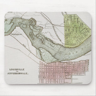 JEFFERSONVILLE, INDIANA: MAP MOUSE PAD