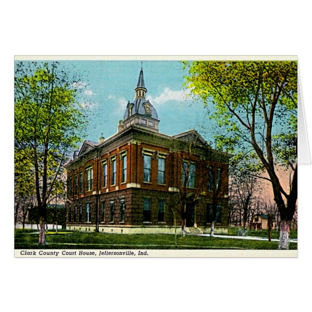 Jeffersonville, tribunal 1910 de l'Indiana Clark (Devant horizontal)