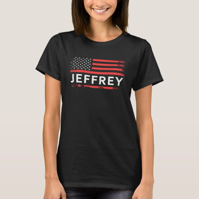 JEFFREY AMERICAN FLAG  FOR JEFFREY T-Shirt (Front)