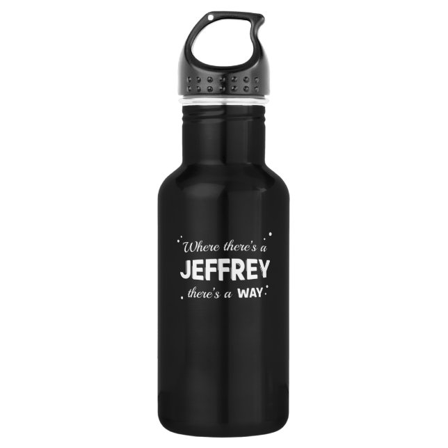 Jeffrey Name Saying Design For Proud Jeffreys 532 Ml Water Bottle (Front)