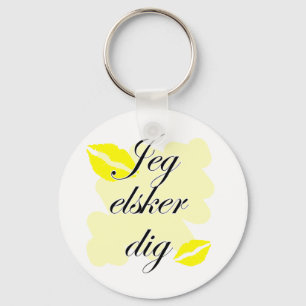 Jeg elsker dig - Danish - I Love You Keychain