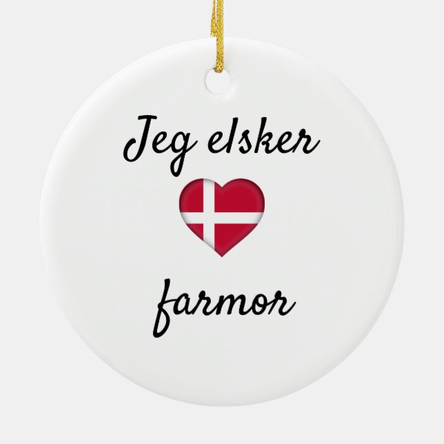 Jeg elsker farmor ceramic ornament (Back)