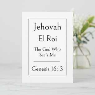Jehovah El Roi, Name Of God, Encouraging Bible Invitation
