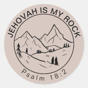 Jehovah Is My Rock JW Classic Round Sticker